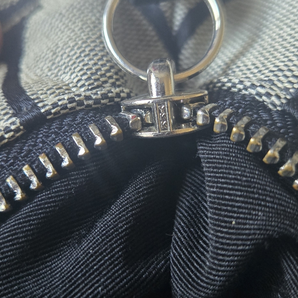 Coach Signature Canvas Shoulder Bag in Black and Gray - Picture 10 of 11
